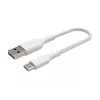 USB-Kabel Belkin CAB002BT0MWH 0,15 m USB A USB C Weiß
