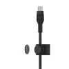 Kabel BoostCharge USB-C/USB-C geflochtenes Silikon 2 m, schwarz