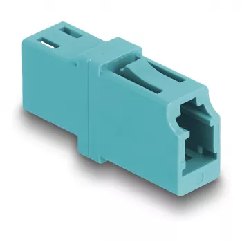 DeLOCK LWL-Kupplung LC Simplex Buchse auf LC Simplex Buchse OM3 aqua