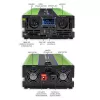 Qoltec Monolith Spannungswandler | Batterieladung | USV | 2000W | 4000W | 12V auf 230V | Reine Sinuswelle | LCD schwarz-grün