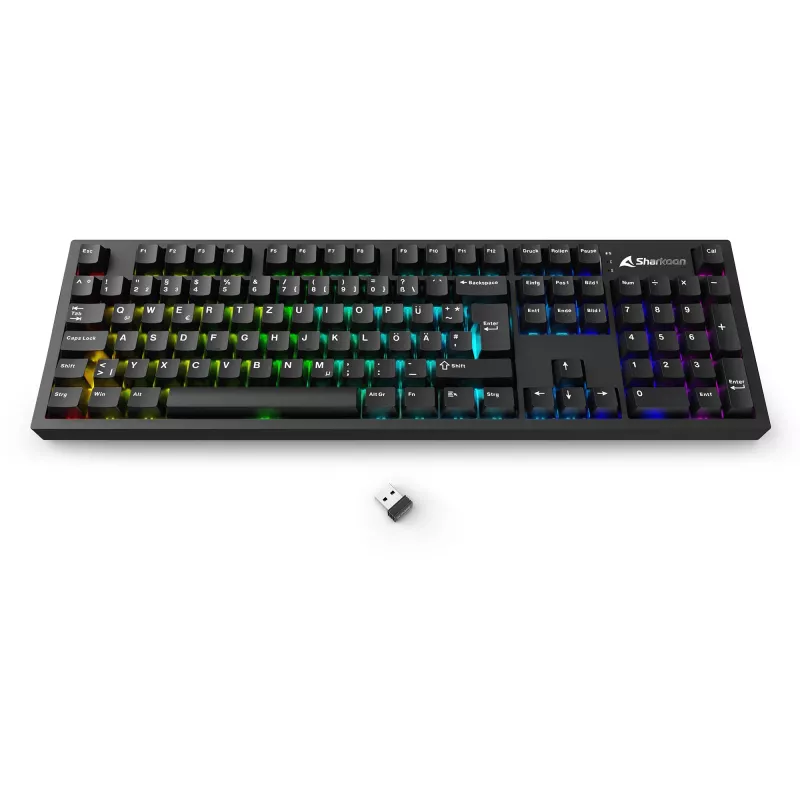 Mechanische Tastatur Sharkoon OfficePal KB70W — lineare Schalter, Tenkeyless-Layout
