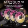 Corsair iCUE LINK RX120 MAX ARGB 120mm Gehäuselüfter 3er-Pack Schwarz
