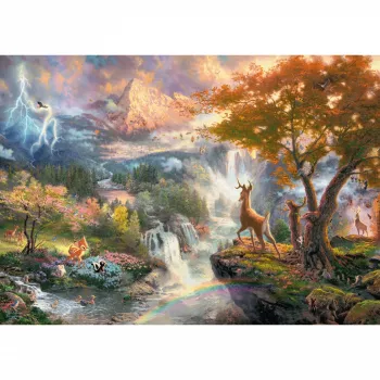 Schmidt Spiele 59486 Thomas Kinkade: Disney Bambi Puzzle, 1000 Teile, 69,3 x 49,3 cm, ab 12 Jahren