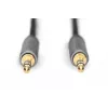 Digitus Audioverbindungskabel 3,5 mm Klinke auf 3,5 mm Klinke 1,8 m Schwarz