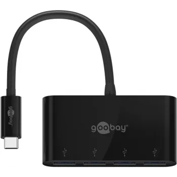 Goobay | 4-Port USB-C Multiport Adapter | 61073 | Type-C | USB-A