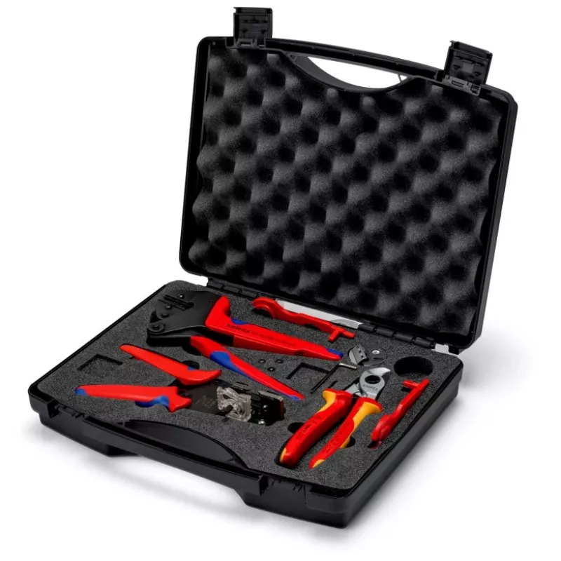 Crimpzangenset Knipex 97 91 04 V01 Grau Orange Rot 5 Stück