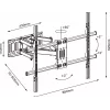 TV-Halterung TB TB-854 für Fernseher bis 100 Zoll, max. 65 kg, VESA 800×600