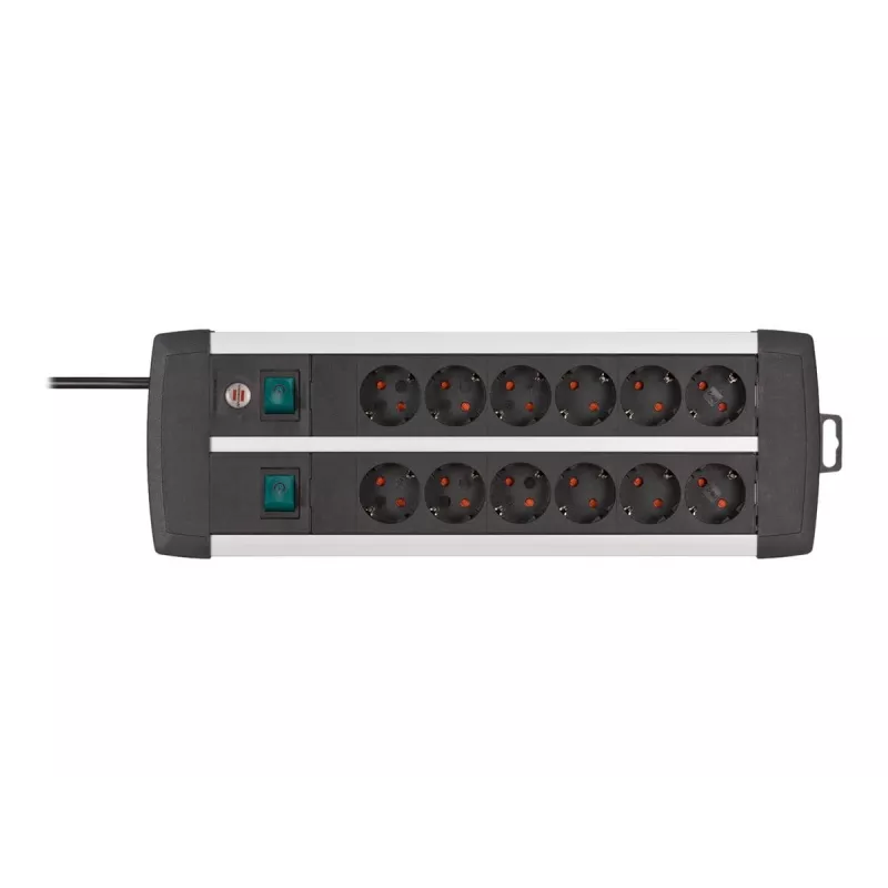 Power Extension Brennenstuhl 1391000912 3m 12 AC Outlets Indoor Schwarz White