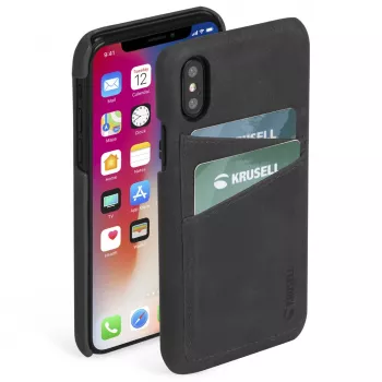 Cover Krusell Sunne 2 Card Cover iPhone XS Max Schwarz