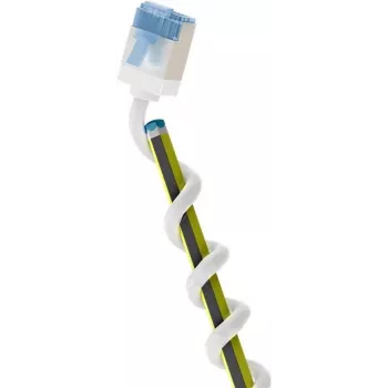 Goobay Ultra-Flexibles CAT 6A Patchkabel schlank U/FTP Weiß - extra-kurzer Stecker (74339)