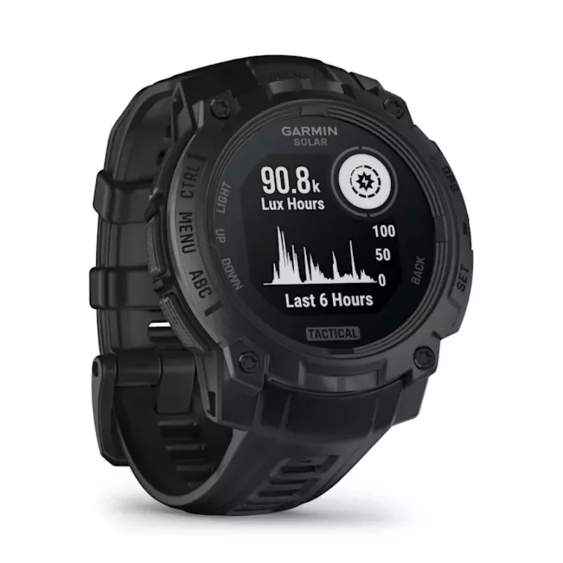 Smartwatch GARMIN Instinct 3 45mm Solar Tactical Edition Schwarz — 45 mm, Solar-Ladefunktion, GPS, Herzfrequenzmesser