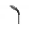 USB-A-auf-Lightning-Kabel GOOBAY 2 m, Textilmantel, 3,3 mm Durchmesser, Space Grau/Silber