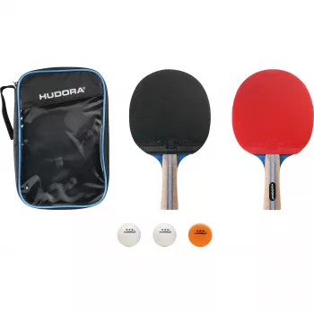 Tischtennis-Set HUDORA Match für 2 Spieler – tragbares Tischtennis- und Fitnessgerät
