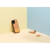 Handyhülle Man and Wood für iPhone 12 mini, Fischgrät arancia schwarz
