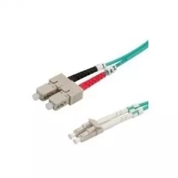 Value 21.99.8711 Glasfaserverbindungskabel (1x LC-Stecker - 1x SC-Stecker) 50/125 1,00 m Türkis