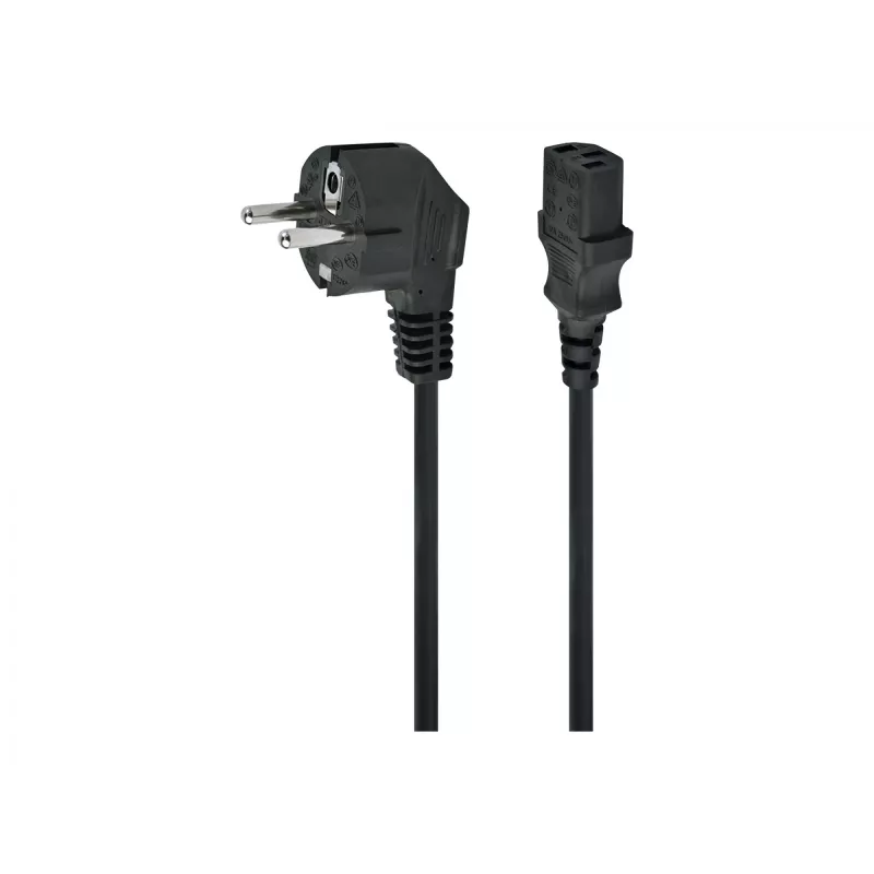Gembird PC-186 Netzkabel Schwarz 1,8 m CEE7/4 C14 Kupplung
