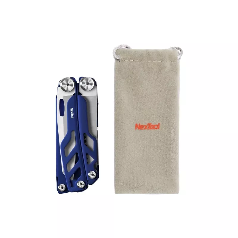 Multitool Nextool FLAGSHIP Pro NE20271 16-in-1 Klappmesser Multitool, Edelstahlklingen, blau, 11 cm gefaltet