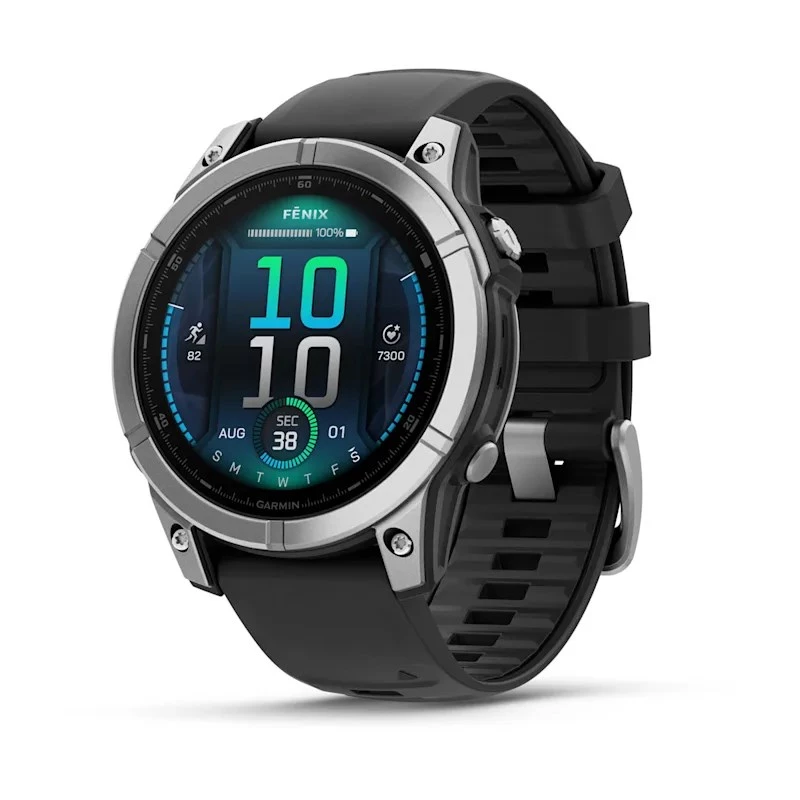 Garmin Fenix E 3,3 cm (1,3 inch) AMOLED 47 mm Digital 416 × 416 Pixel Touchscreen Edelstahl Wi-Fi GPS (Satellit)