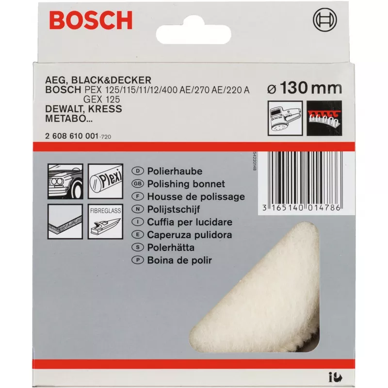 Lammfell-Scheiben Bosch 2608610001 Durchmesser 13 cm Grau