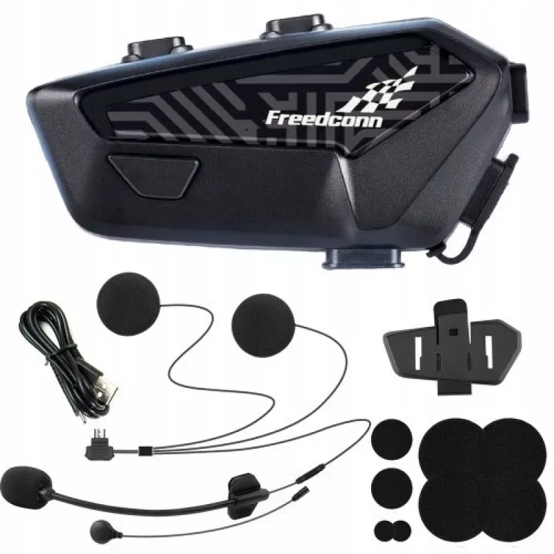 FreedConn F1 Plus V2 EU BT 5.4+EDR Motorrad-Kommunikationssystem, Reichweite bis 500 m, SPRICHT POLNISCH