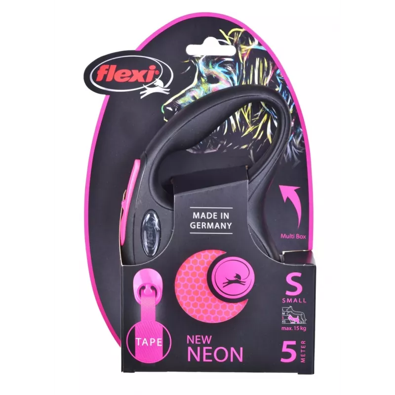 Flexi New Neon S 5 m Hunde-Automatikleine