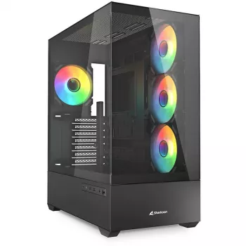 PC-Gehäuse Sharkoon AK6 RGB, ATX, Schwarz