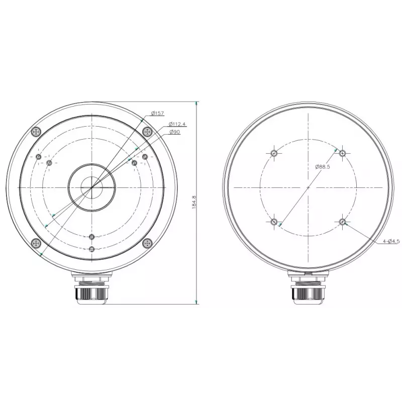 Hikvision Digital Technology DS-1280ZJ-M Zubehör für Sicherheitskameras Anschlussdose