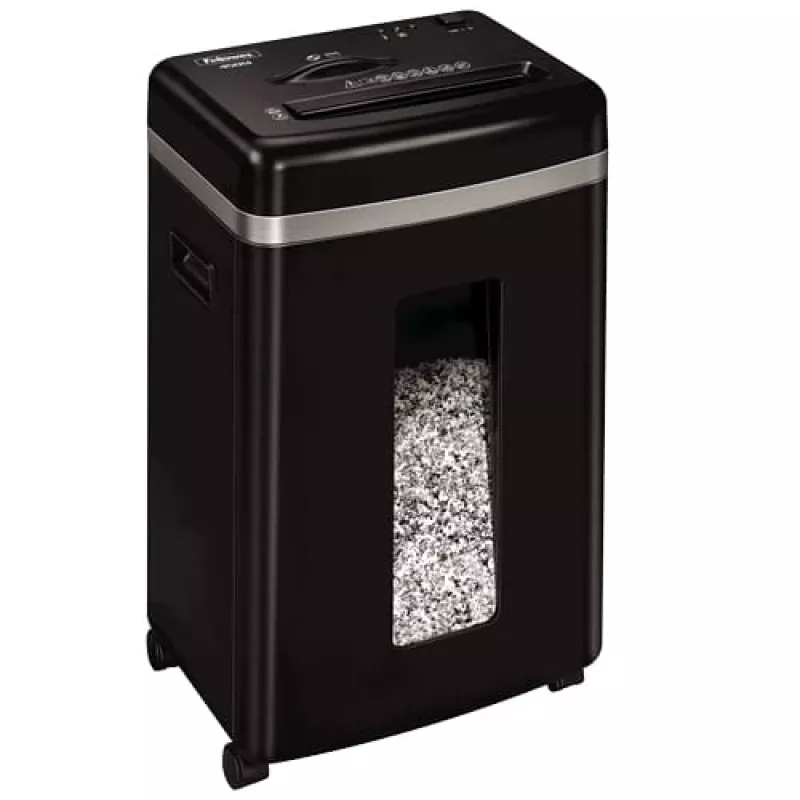 Aktenvernichter Fellowes Powershred 450M Micro-cut, 9-Blatt-Kapazität, 2 x 12 mm, 22-Liter-Auffangbehälter, schwarz