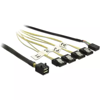 Kabel DeLOCK Mini SAS HD SFF-8643 auf 4xSATA 7p 1m