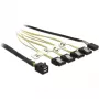 Kabel DeLOCK Mini SAS HD SFF-8643 auf 4xSATA 7p 1m