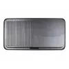Elektrischer Tischgrill Rommelsbacher BBQ 2003 — 1900 W, 50×25 cm, gerippt + Teppanyaki, stufenloser Thermostat, silber/schwarz