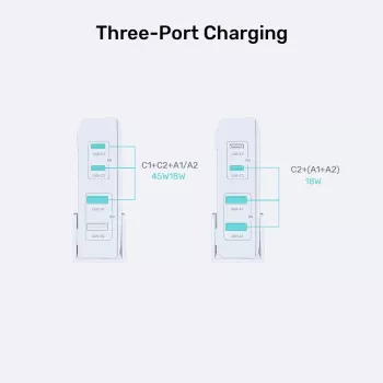 Ladegerät für Mobilgeräte UNITEK P1228ABK01-EU Universal Schwarz AC Schnellladen