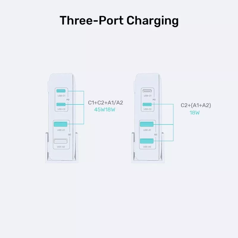 Ladegerät für Mobilgeräte UNITEK P1228ABK01-EU Universal Schwarz AC Schnellladen