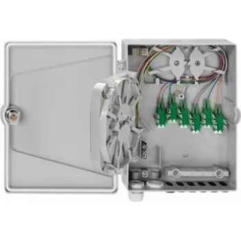 Aufputz-Verteilerbox Rutenbeck APL 12×LC-D OS2 APC, lichtgrau RAL 7035