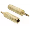 Kabel-Adapter DeLOCK 65360 3,5 mm auf 6,35 mm Gold