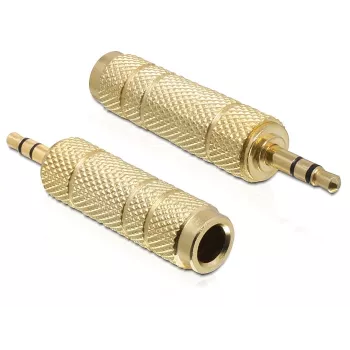 Kabel-Adapter DeLOCK 65360 3,5 mm auf 6,35 mm Gold