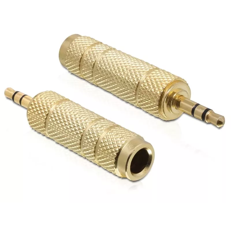 Kabel-Adapter DeLOCK 65360 3,5 mm auf 6,35 mm Gold
