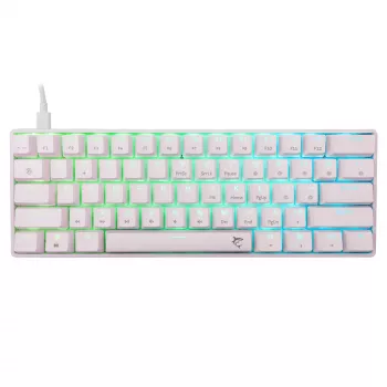Kabelgebundene mechanische Tastatur White Shark Shinobi-2 (GK-004221) — blaue Schalter, Weiß, US-Layout