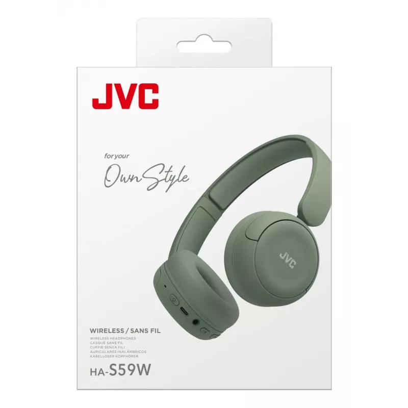 JVC HA-S59W Headset Kabelgebunden & Kabellos Kopfbügel Musik/Alltag USB Type-C Bluetooth Grün