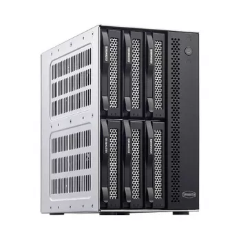 TerraMaster D6-320 Disk Array Desktop Schwarz 6 Laufwerke HDD SSD