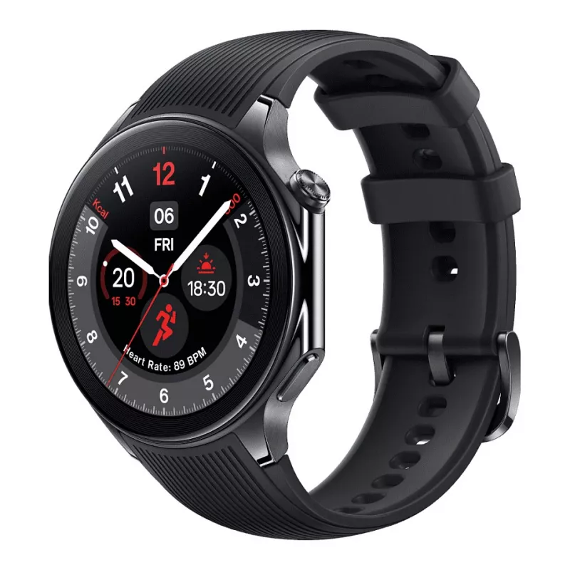 OnePlus Watch 2 - 46 mm - Smartwatch mit Armband - Fluorelastomer - Handgelenkgröße: 140-210 mm - Anzeige 3,63 cm (1,43)