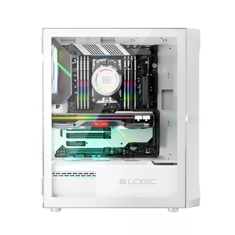 Logic PORTOS ARGB MINIDI USB 3.0 Gehäuse Weiß