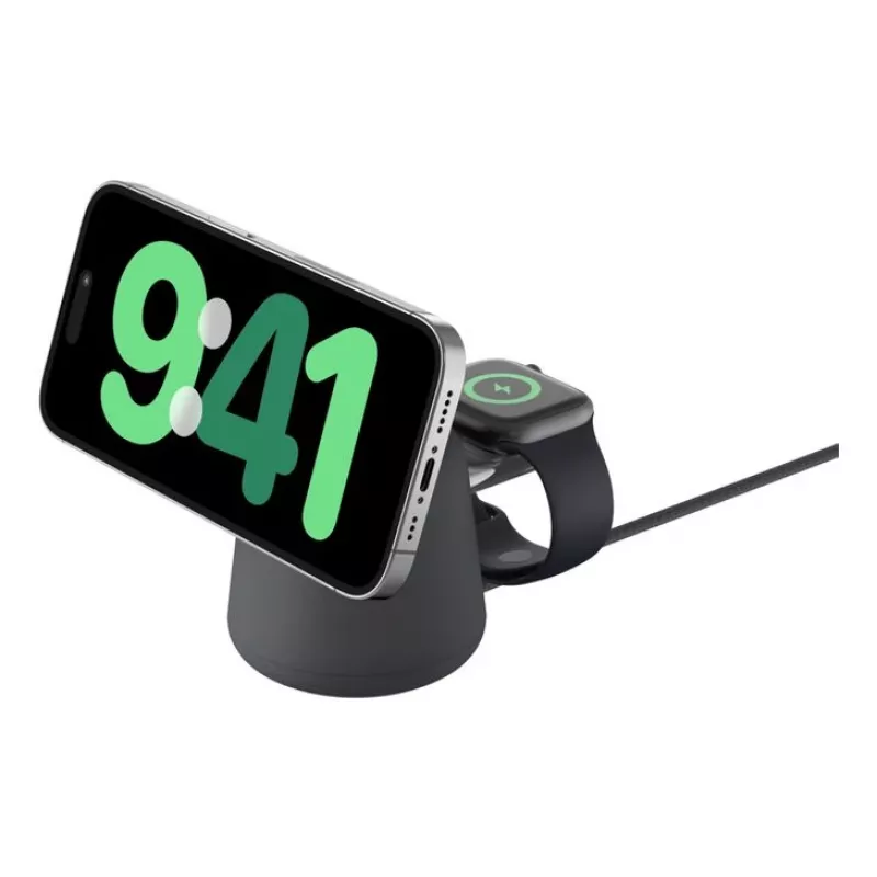 Kabelloses Ladegerät Belkin WIZ027VFH36 2‑in‑1 magnetisch Qi2 15W für iPhone und Apple Watch