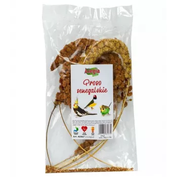 Leckerli für Vögel und Nagetiere Alegia Senegalhirse-Mischung, Getreidegeschmack, 80 g Beutel
