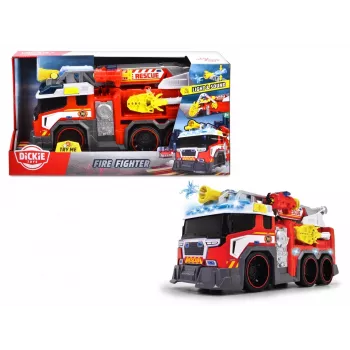Feuerwehr-Spielzeugauto Dickie Modell 203307000 — batteriebetrieben, ab 3 Jahren, Farben: Schwarz/Blau/Rot/Weiß/Gelb