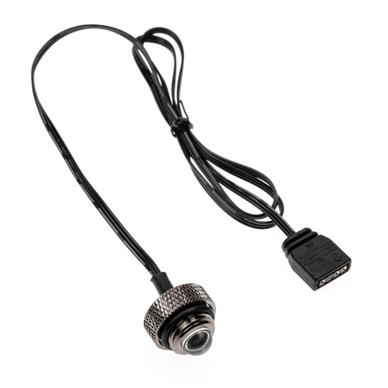 XSPC ARGB LED-Stopfen G1/4 5V 3-Pin, Schwarz/Chrom