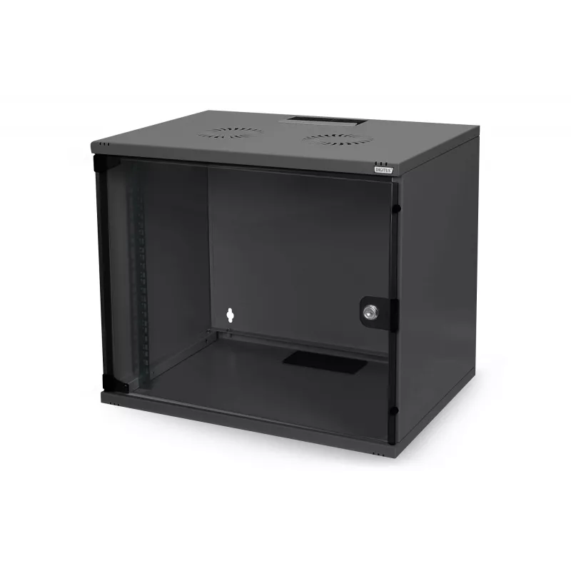 7HE WANDMONTAGESCHRANK UNMONTED 370X540X400 GLASSTÜR SCHWARZ