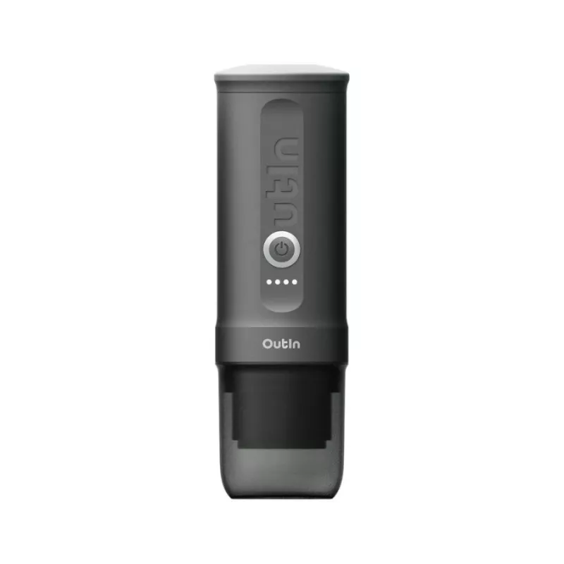 Kaffeemaschine OUTIN Outin Nano Grau — Kaffee-Eingabe als Kaffeepulver, 20 bar, 7500 mAh Akku, 670 g