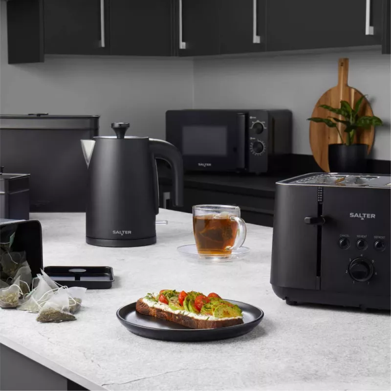 Salter EK5565MBLKFVDE Kuro 4-Scheiben-Toaster