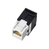 RJ45 Kabelstecker Alantec MB001, gerade Buchse, goldbeschichtete Kontakte, AWG 22/24, 568 A, Thermoplast, schwarz/weiß